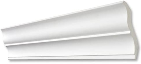 Decosa Deckenleiste S110 Svenja - Edle Stuckleiste in Weiß - 10 Leiste à 2 m Länge = 20 m - Zierleiste aus Styropor 95 x 95 mm - Für Decke oder Wand