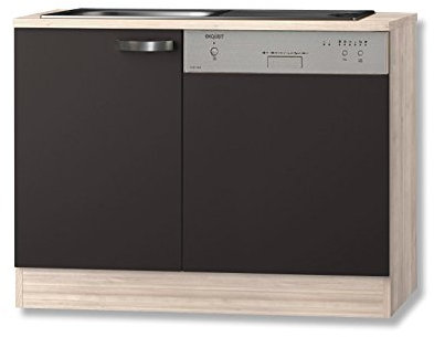 idealShopping GmbH Spülenschrank-Set mit Arbeitsplatte Faro SPGSSET-9 in anthrazit