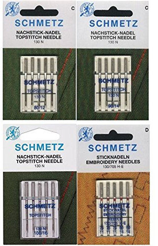SCHMETZ Nadelsortiment Topstitch/Embroidery/System 130N/130/705H/20 Nadeln