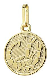 NKlaus Skorpion Sternzeichen 333 8 Karat Gelbgold 12mm Kettenanhänger Horoskop Zodiak 9132
