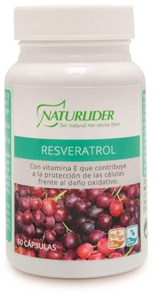 Naturlider -Resveratrol - con Extracto de Uva y Vitamina E - Antiedad, Envejecimiento Saludable y Antioxidante - 60 Cápsulas