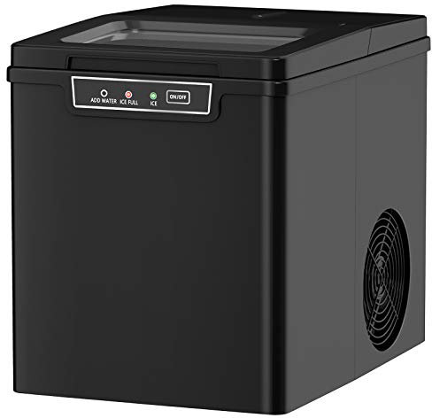 GOPLUS Machine à Glaçons 12KG en 24H avec Réservoir d’Eau 1,85L,9 Glaçons en 8 Min, Machine à Glace avecIndicateurs Automatiques, Panneau de Commande pour Bar, Bureau, Café, Noir