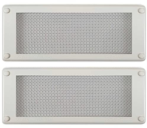 Roshield Pest Proofing Air Brick Mesh Vent Cover | Mouse Insect Rodent Control Prevention x 2 (White, Standard)