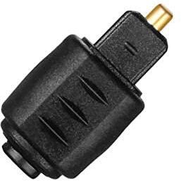 Connettore Toslink Adattatore audio ottico Nero Mini Toslink Ottico da 3,5 mm Spina jack femmina a Adattatore audio maschio Toslink digitale per un'eccellente qualità audio