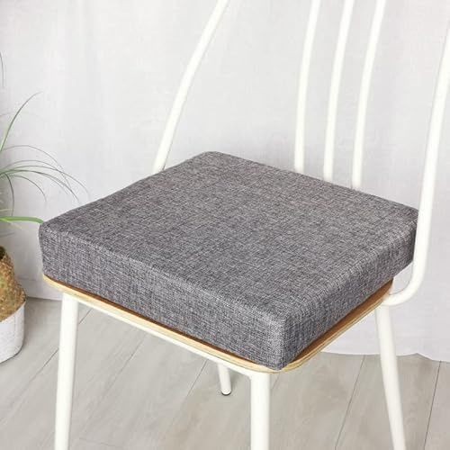 FANSU Memory Foam Seat Cushion for Armchair, Non-Slip Booster Cushion Comfort Chair Seat Pad for Indoors Outdoors Car Office Sofa Garden (50x50x8cm,Dark gray)
