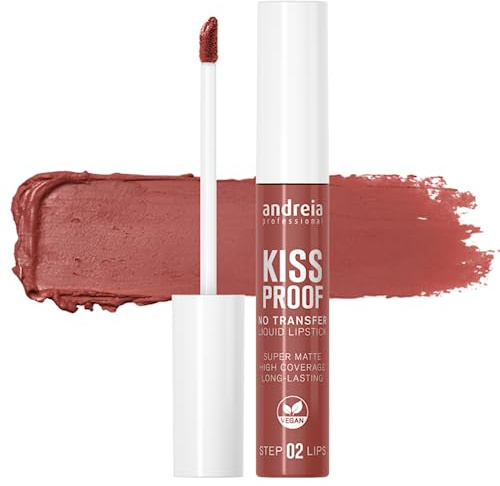 Andreia Professionellt, flytande läppstift, matt, hållbar, kyssbeständig, smörjfri, med E-vitamin, berikad formel, 100 % vegansk, färg 05 Nude Blush, 8 ml