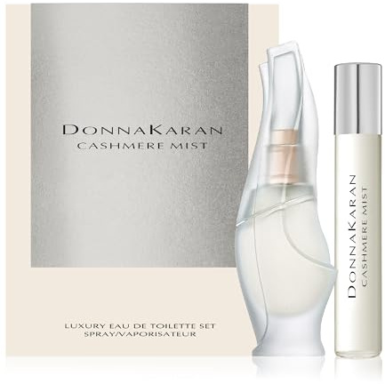 Donna Karan Cashmere Mist Luxury Eau de Toilette Set For Women - Mini Spray 0.5 Fl. Oz. & Purse Spray, Travel Spray 0.5 Fl. Oz.