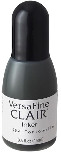 Tsukineko Portobello-Accessories Reinker - Inchiostro per timbri VersaFine Clair, 15 ml, colore: Marrone