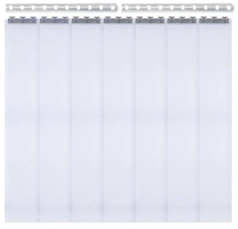 TkkMivcOC 7pcs PVC Curtain Door Strip, Hanging Freezer Room Door Curtain, Plastic Soft, Blocks Wind, Heat, Noise, Dust, 15 x 200cm, for Factories, Supermarkets, Warehouses