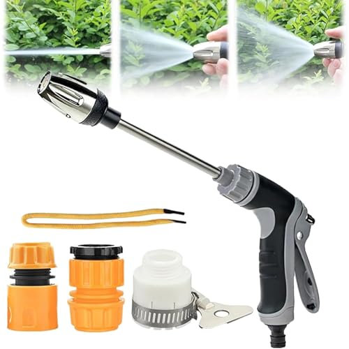 Waterblitz Pressure Washer,Waterblitz High Pressure Water Gun,Water Blitz Hose Nozzle,360° Rotating for Three Spray Modes(Water Gun + Connector)