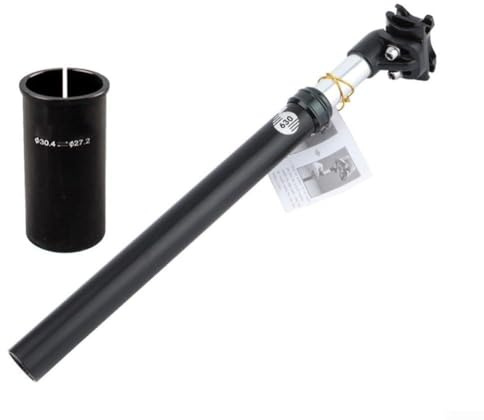 Honseadek Elektrische Stoßdämpfer-Sattelstütze mit seismischem Rohr-Design, kompatibel mit Mountainbikes in den Maßen 27,2 x 350 mm und 31,6 x 350 mm, verstellbar (27,2 mm x 350 mm + 30,4 mm SKU)