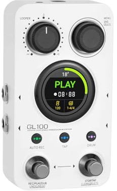 SHUAIGUO MOOER Looper Pedal Drum Machine, Compatible with Smart Band Technology, with Drum Machine Integration for Guitarists (UK Plug)