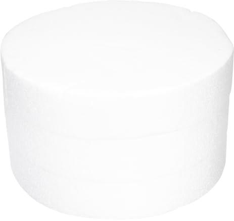jojofuny 3 Dischi di Schiuma Rotondi Fai da Te, Diametro 250mm Spessore 50mm, Blocchi di Gommapiuma per Composizioni Floreali e Decorazioni Torte, Base Artigianale per Bouquet