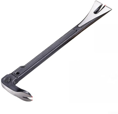 Tire-clou robuste en alliage forgé - Outil de démolition - Extrémité plate et fourchue - Barre pratique pour menuiserie - 20,5 cm (B)
