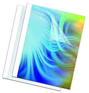 Fellowes Thermobindemappen Standard, 150 Mikron Vorderseite (PVC) / 200g/m² Rücken (glänzend), weiß