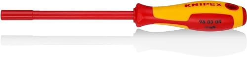 KNIPEX Nut Driver with Screwdriver Handle Insulated with Multi-Component Grips, VDE-Tested 232 mm, 98 03 04