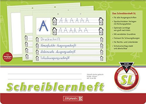 Brunnen Schreiblernheft A4 quer, 16 Blatt (2er Pack, Lineatur SL)