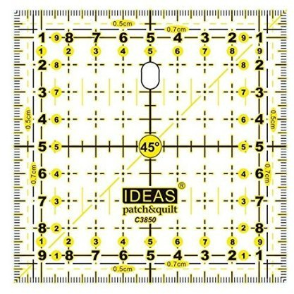 Ideas Regla para Patchwork Cuadrada de 10x10 centímetros