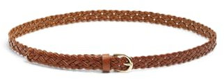 PIECES Pcavery Leather Braided Slim Belt Noos,Cognac,85
