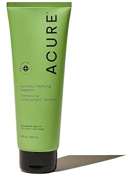 Acure Curiously Clarifying Shampoo - Cleansing & Clarifying Shampoo for Women & Men, Scalp Detox for Product Buildup, Deep Clean for Oily Hair, Detoxify, Remove Build Up, Sulfate Free, Vegan - 8 fl oz