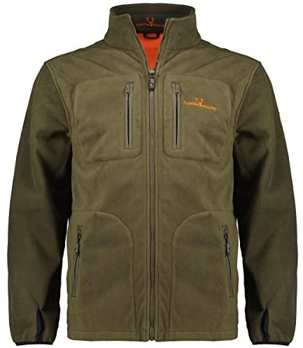 Hubertus Wendefleecejacke Oliv/Signalorange 5XL