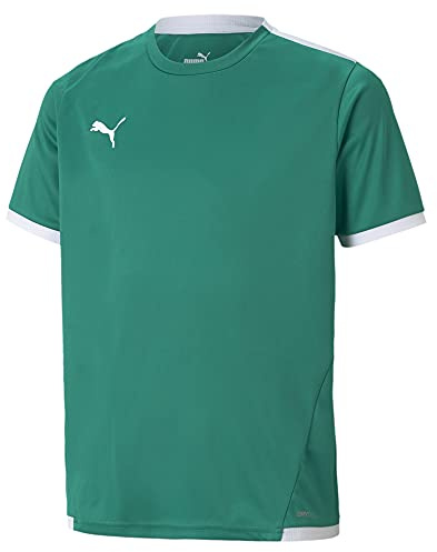 PUMA Unisex Kinder Teamliga Jersey Jr Shirt, Pepper Green-puma White, 140 EU
