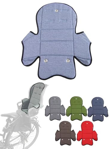 Ersatzbezug Sitzkissen Bezug Auflage für Kinder Fahrradsitz kompatibel mit Römer Jockey (blau meliert (Modell 5))