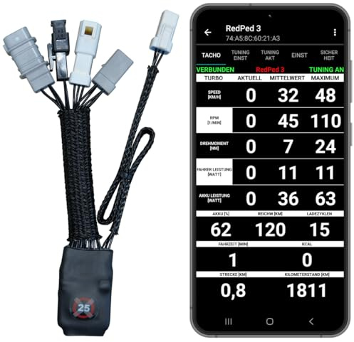 RedPed 3 für PW-X PW-X2 E-Bike Tuning mit App Haibike Yamaha eBike