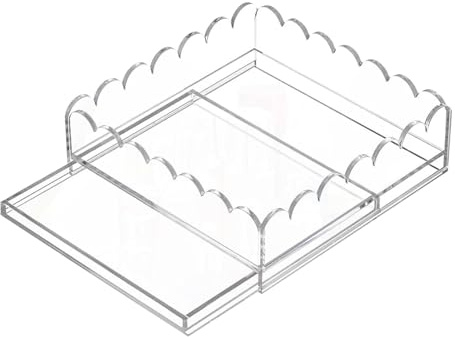 Bandeja de Acrílico con Insertos,Bandeja Expositora para Obras de Arte con Cajón - Organizador de Escritorio para Artesanías Fotos Joyería Tocador Baño Dormitorio