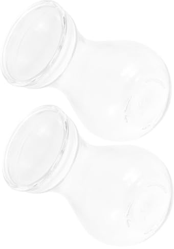 INOOMP 2pcs Creative Glass Craft Vase Transparent Simple Flower Arrangement Container for Indoor Outdoor Use Hyacinth Bulb Vase with Smooth Surface for Easy Cleaning and Home Decor