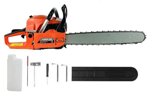 Motosierra de Gasolina 52cc Linea HD con Espadín de 50cm – Potencia de 2,7CV, Kit Completo Incluido, Ideal para Tala, Poda y Leña | Calidad Profesional