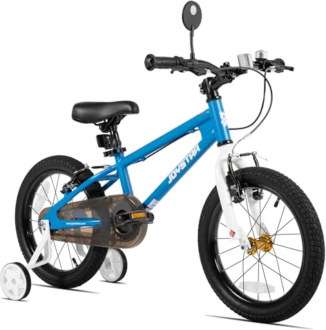 JOYSTAR Lomand 18 Inch Kids Bike with Training Wheels 18Inch Bike for Ages 5-8 Year Old Boys Girls Children BMX Bicycle Blue