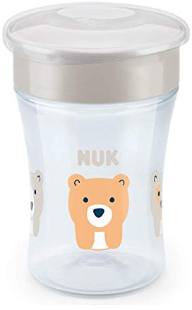 NUK Magic Cup bägare, 360° drickkant, grå, 230 ml