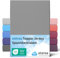 etérea Jersey Topper Spannbettlaken 180x200-200x200 cm Grau für 5-10 cm Steghöhe 100% Baumwolle - Oekotex Spannbetttuch Matratzen Bett Bezug - Bettlaken 180x200cm - 200x200cm Gray