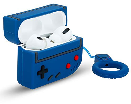 Cadorabo Funda Protectora Compatible con Apple AirPod Pro 2 - Funda de Silicona portátil para Auriculares Llavero 3D - en diseño Retro Blue - Estuche para Tapones para los oídos