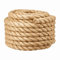 40mm Jute Barrier Rope für Treppenhandlauf/Balkon Leitplanke, Hanf in Industriequalität für Tauziehen, Schaukeln, Schiff und Heben, Sportklettern, Aufhängen des Bettes/Sofas, 40mm*5m, Beige