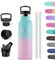 HoneyHolly Botella de Agua, 1L Acero Inoxidable, Botella Agua Termica, Botella Agua, Aislamiento Al Vacío de Doble Pared, Termos, Cantimplora para Adultos, Deporte, Gimnasio