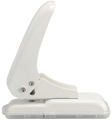 Outil de Perforation de Papier à un Seul Trou, capacité de 5, 5 Mm, capacité de 40 Feuilles, Conception de Poignée Ergonomique, Perforatrice de Trou Circulaire avec Boîte de (WHITE)
