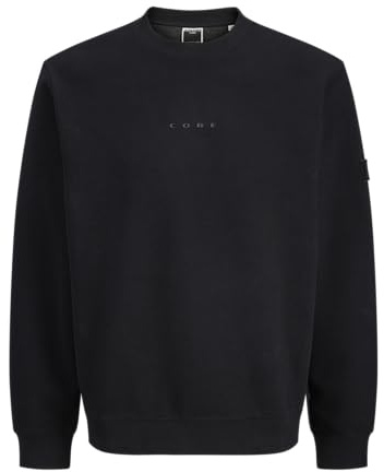 JACK & JONES Jcopoint - Insignia de Sudor con Cuello Redondo, Negro, XL