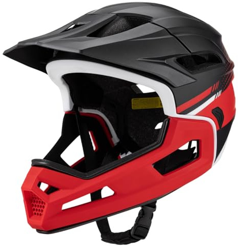 Caschi da bici per adulti Casco da mountain bike integrale con mentoniera staccabile, ventilato, regolabile e leggero per uomo e donna, Urlaubsdekor