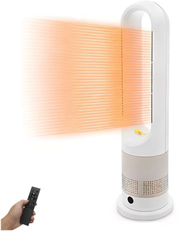 Armanyya 3-in-1 Turmventilator, Heizlüfter, Ventilator und Luftfilter, Automatische Oszillation, 8 Stufen Timer 9H, Fernbedienung, Heizen und Kühlen, Touchscreen für Zuhause und Büro