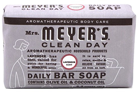 Mrs Meyers Bar Soap Lavender 5.3 Ounce (156ml) (3 Pack)