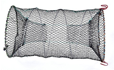 Portable Folding Fishing Net,3 Sizes Foldable Lobster Crayfish Crab Crawfish Shrimp Fish Trap Cage Fishing Net replacement for Fishing(25cm)