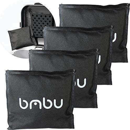 Bamboo Charcoal Deodorizer Bag for Litter Disposal Box/Diaper Pails (4 Pack) - Replacement Inserts for PetFushion Portable Cat Litter Disposal - Absorb and Eliminate Odors/Smells