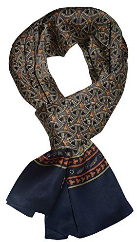 UK_Stone Hommes 100% Soie Foulard Echarpe (marine tissage)