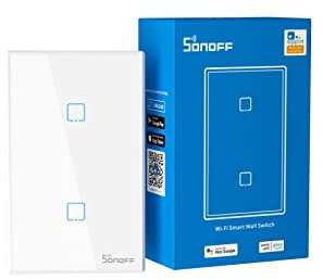 Sonoff T2 1 2 3 Canali Interruttore Wifi Domotica Alexa Google Home Rivestimento in vetro (2 Canali)