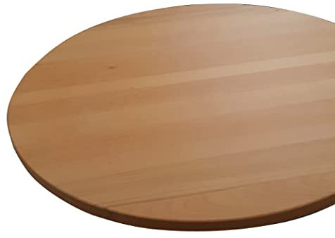 Holz-Projekt-Summer Tischplatte Buche massiv rund Holztischplatte für Stehtisch Bistrotisch Holzplatte (Oberfläche unbehandelt, Durchm.: 100cm)