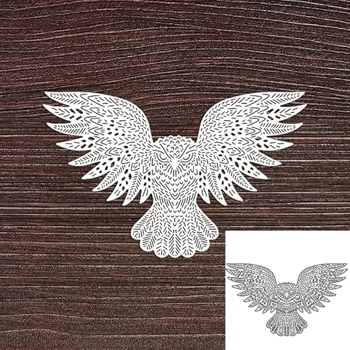 Animal Owl Metal Die Cuts, Spread Wings Owl Cutting Dies Cut Stencils DIY Scrapbooking Cards Decorative Embossing Paper Dies for Album Card Making Scrapbooking