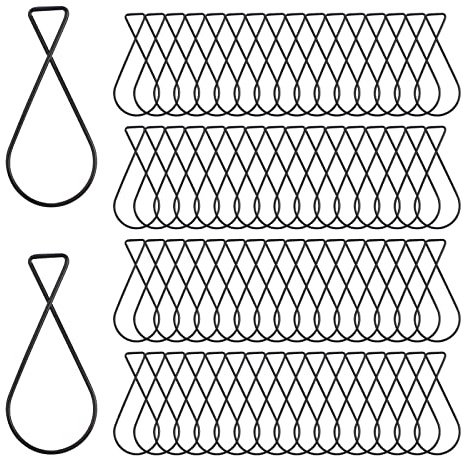 INCREWAY Ceiling Hooks Clips 50pcs Spring Steel Hooks Figure-8 Squeeze Hangers Party Christmas Wedding Classroom Office Home Decorations from Suspended Tile/Grid/Drop Ceilings, Black