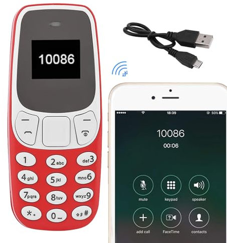 ZORQ Téléphone Portable pour Personnes âgées, téléphone Senior pour Personnes âgées,Prise en Charge du téléphone Mobile Senior multilingue - Mini téléphones Mobiles de Poche pour, Personnes â ées,